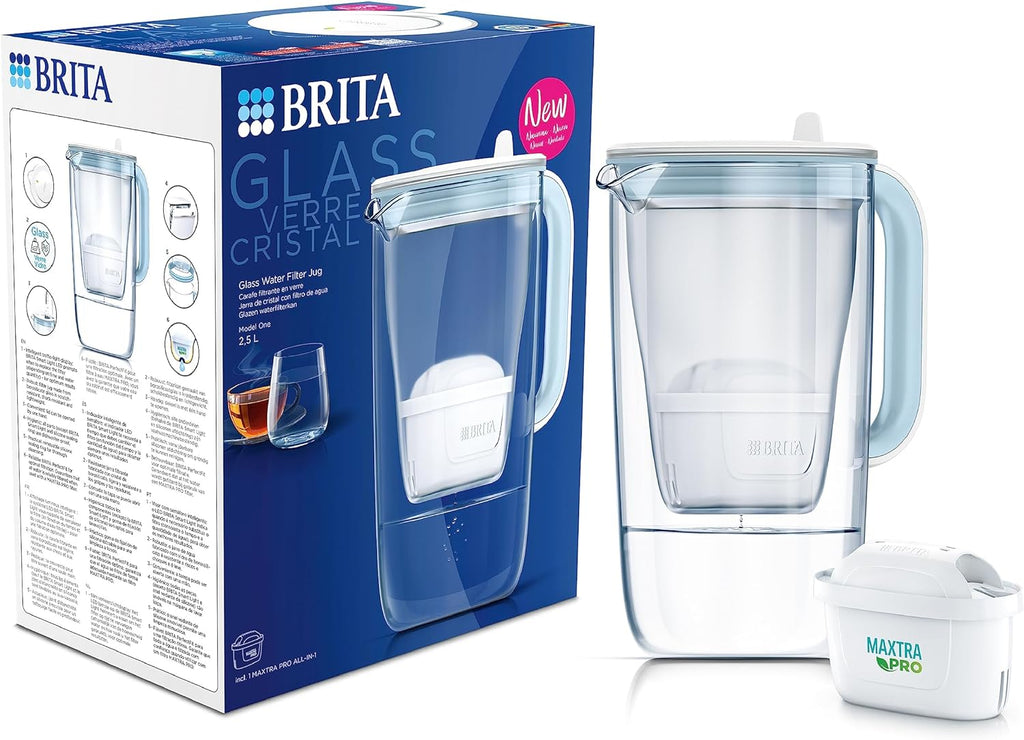 Brita Glass Jug One Blue 2.4L - Khubchands