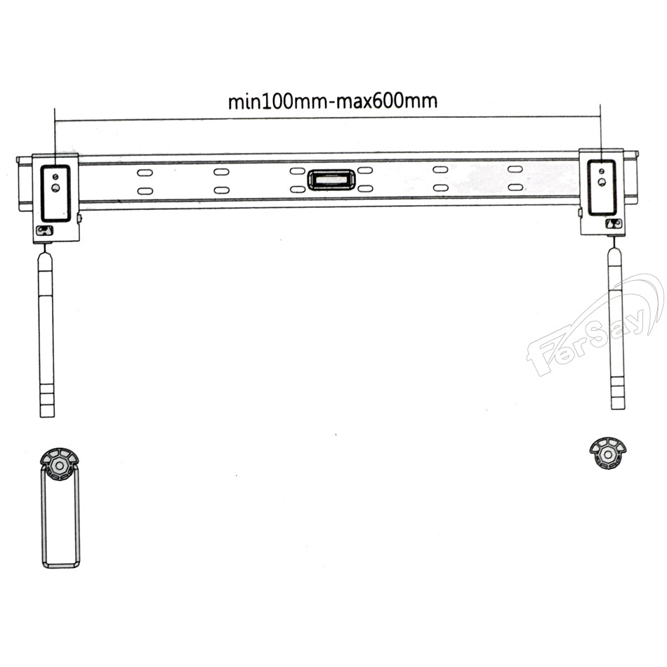 FERSAY SOP-LED-300 FIXED WALL BRACKET 32 - 60" - Khubchands