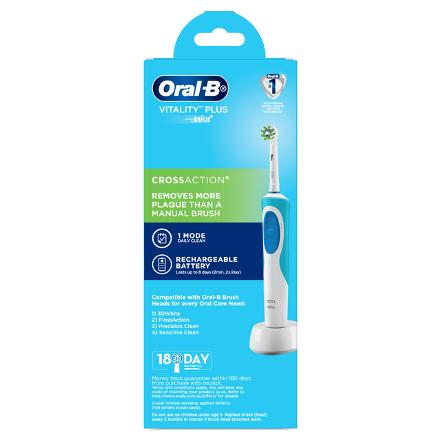 Oral-B Vitality CrossAction Electric Rechargeable Toothbrush - Khubchands